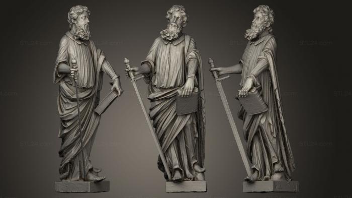 Religious statues (Saint Paul, STKRL_0030) 3D models for cnc